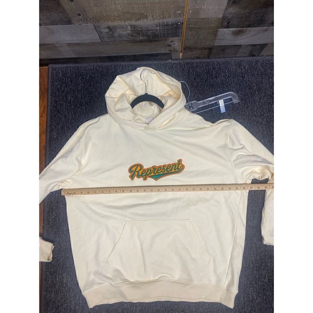 Represent hoodie‎ Size Large Pale Yellow Soft NEW - Picture 6 of 7